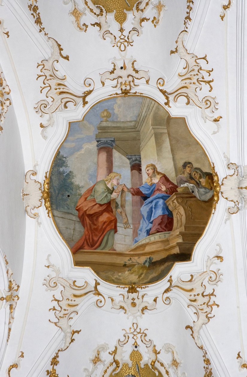 Andechs Klooster, Fresco, Andechs, Beieren, Duitsland door Unknown