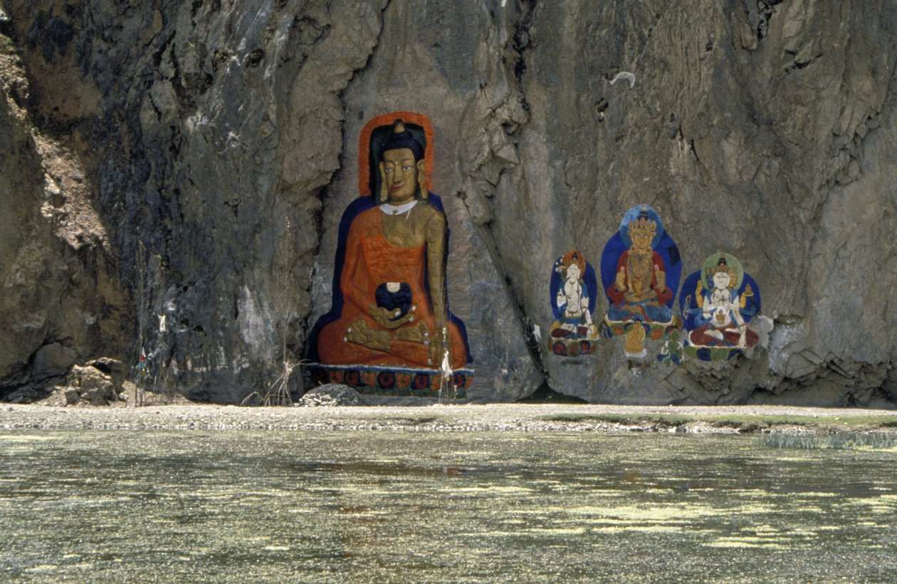 Boeddhistische rotsschilderingen in Tibet door Unknown