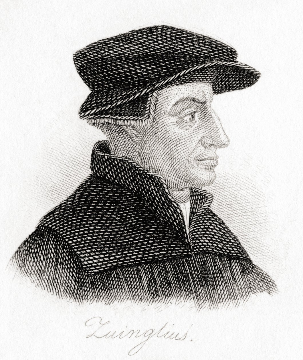 Huldrych Zwingli of Ulrich Zwingli, 1484 - 1531 door Unknown