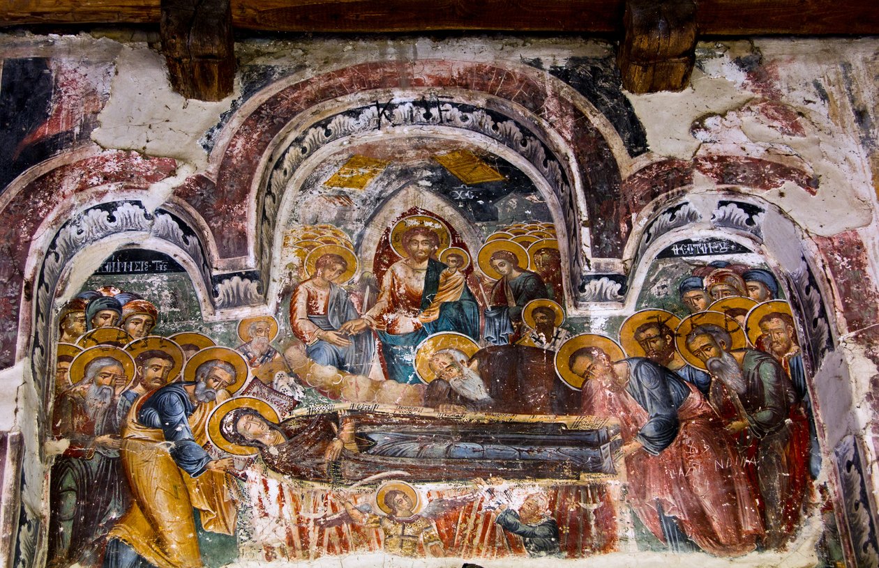 Interieur van de Kerk van St. Maria, Leusa, Albanië door Unknown