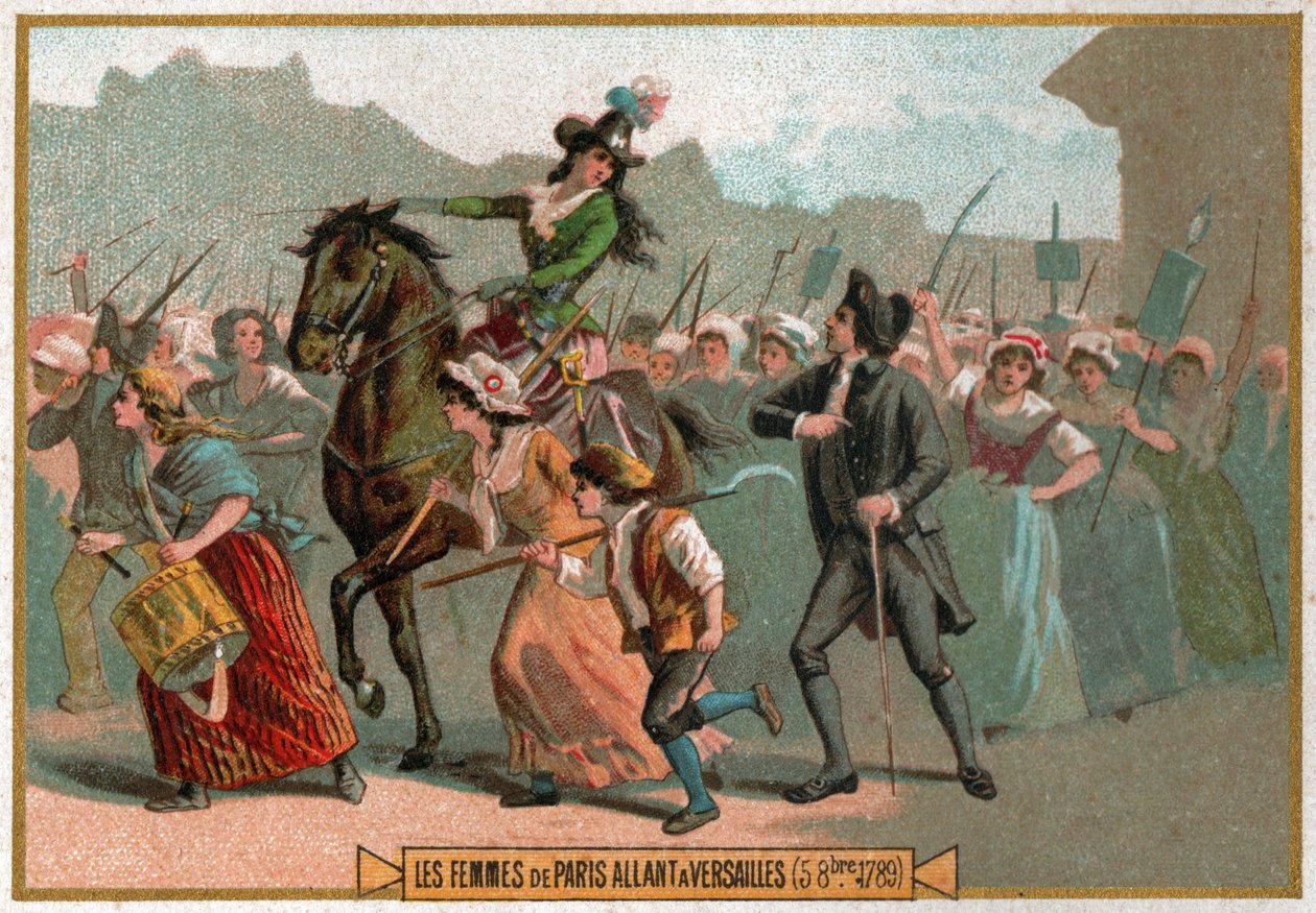 Dag van 5 oktober. Mars van de vrouwen naar Versailles. door Unknown