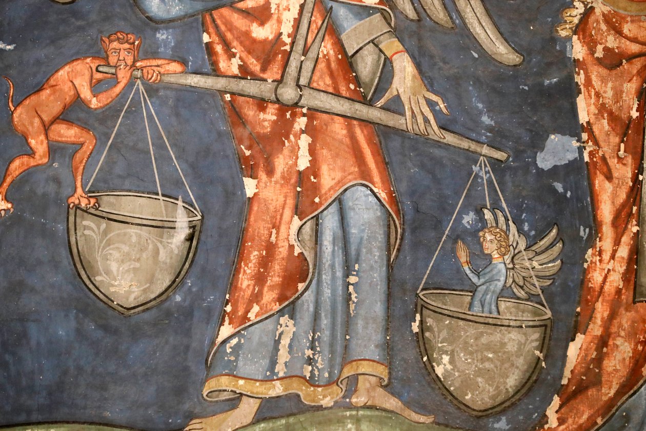 Saint-Pierre-le-Jeune Protestantse Kerk, Het Laatste Oordeel Fresco, Straatsburg, Frankrijk door Unknown