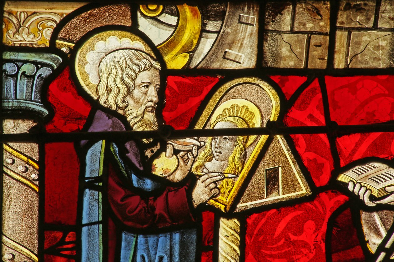 Sint Lucas schildert een portret van de Maagd Maria, Rumilly door Unknown