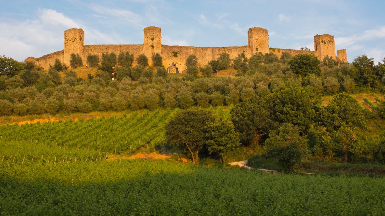 Ommuurde middeleeuwse stad, Monteriggioni, Italië door Unbekannt Unbekannt