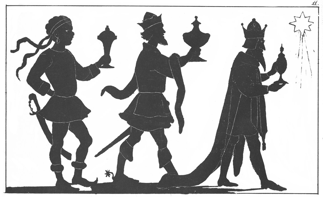Silhouet van de Drie Koningen door English School