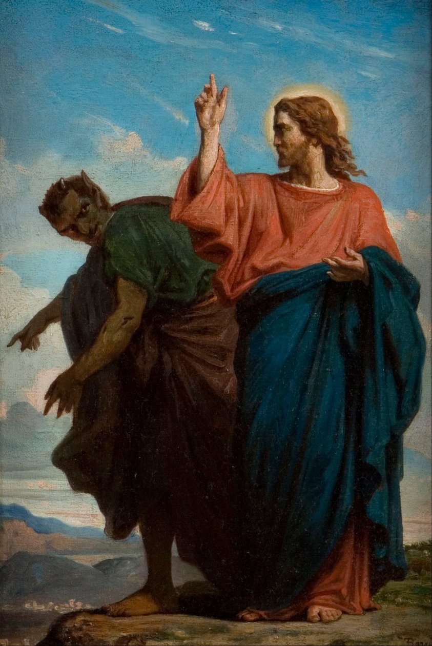 De Verzoeking van Christus door de Duivel door Unbekannt Unbekannt