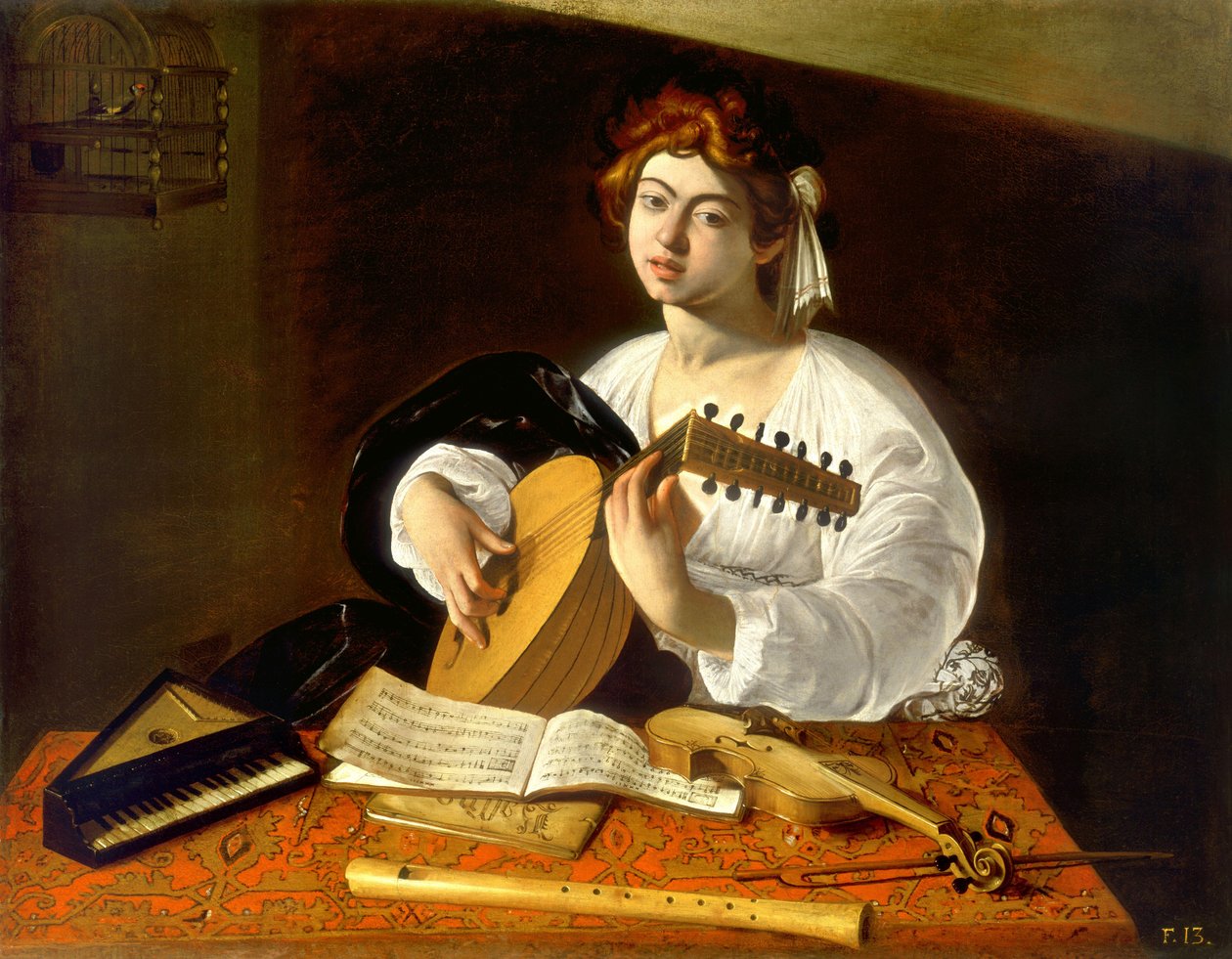 De luitspeler door Michelangelo Merisi Caravaggio