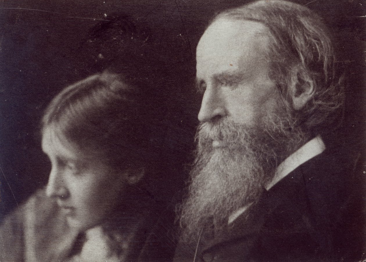 Virginia Woolf en haar vader Sir Leslie Stephen, ca. 1903 door English Photographer