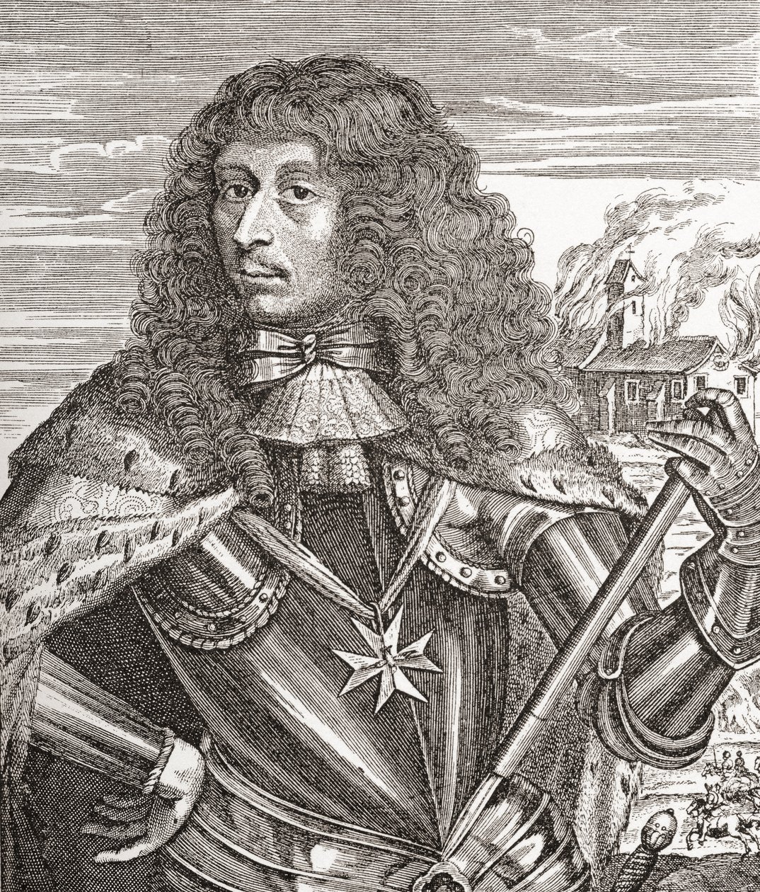 Louis de Bourbon, Prins van Condé alias le Grand Condé, 1621-1686. Franse generaal. Uit Les Heures Libres gepubliceerd 1908. door French School