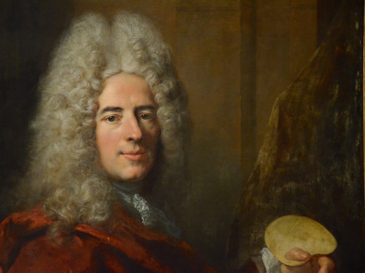 Portret van Jacques-Antoine Arlaud (detail) door Largilliere