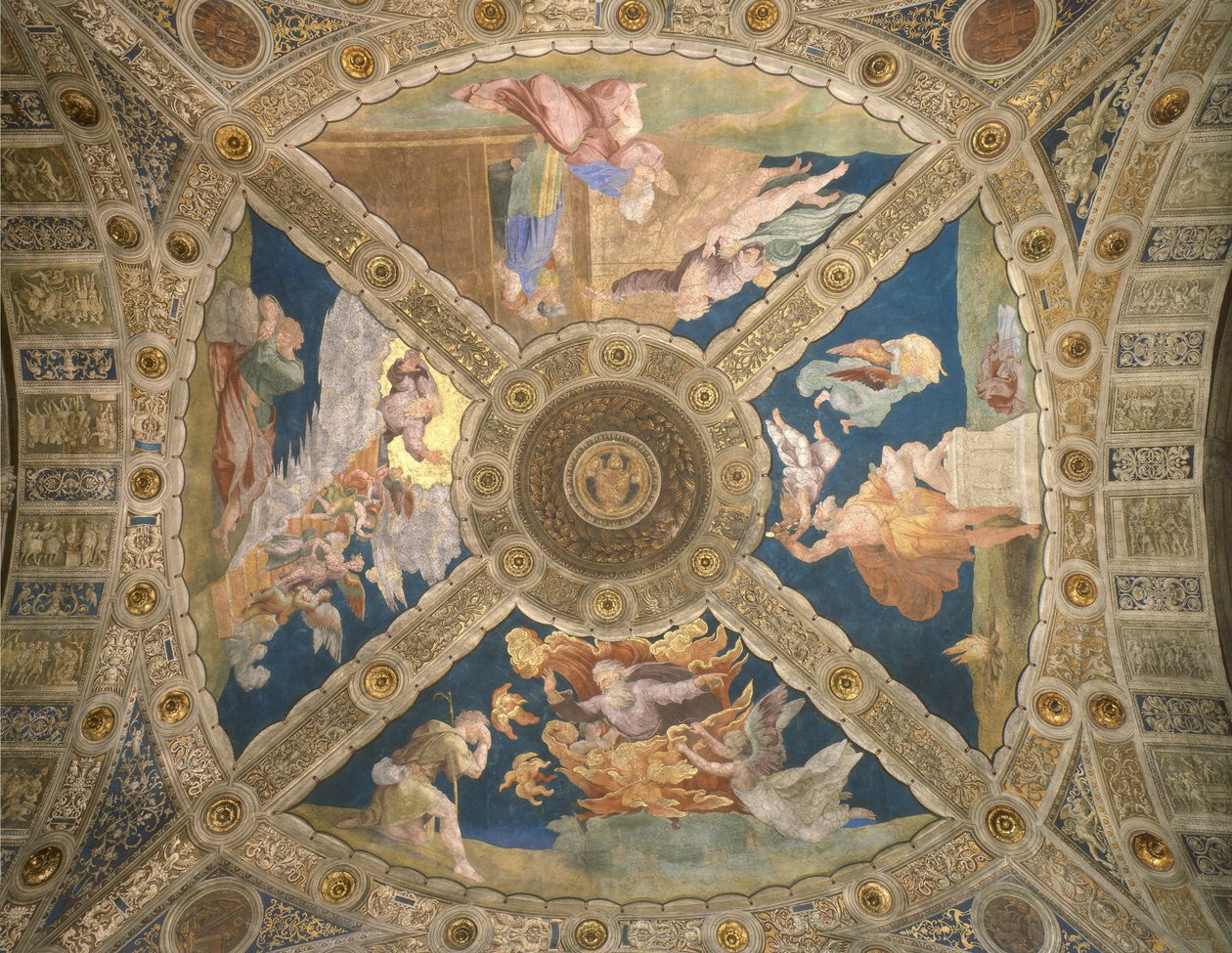 Gewelf van de Heliodorus-kamer door Raffaello Sanzio Raphael
