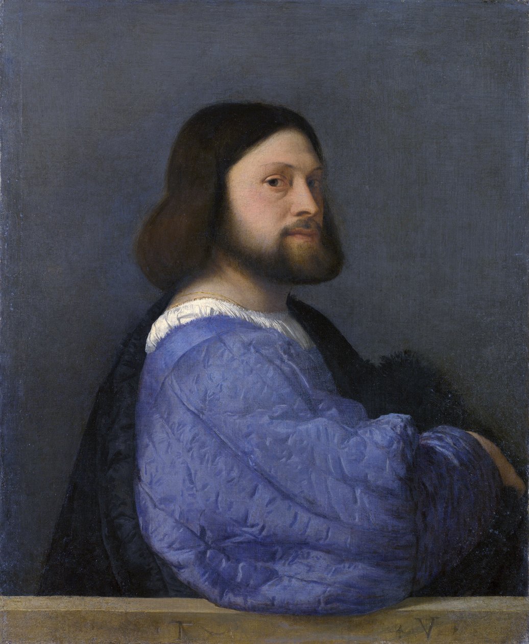 Portret van een man door Tiziano Vecelli
