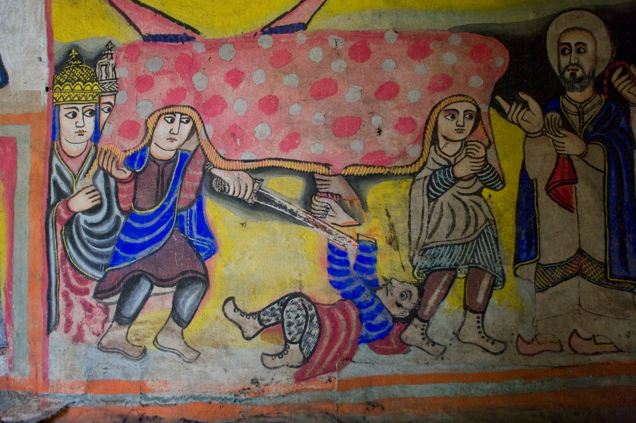Debre Sina Maryam Kerk, Gorgora, Lake Tana, Ethiopië, Afrika door Unknown