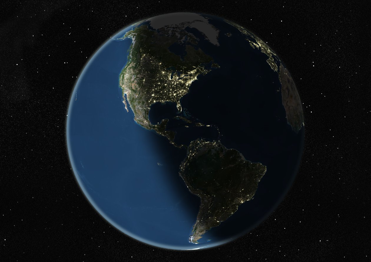 Wereldbol Geconcentreerd op de Amerika