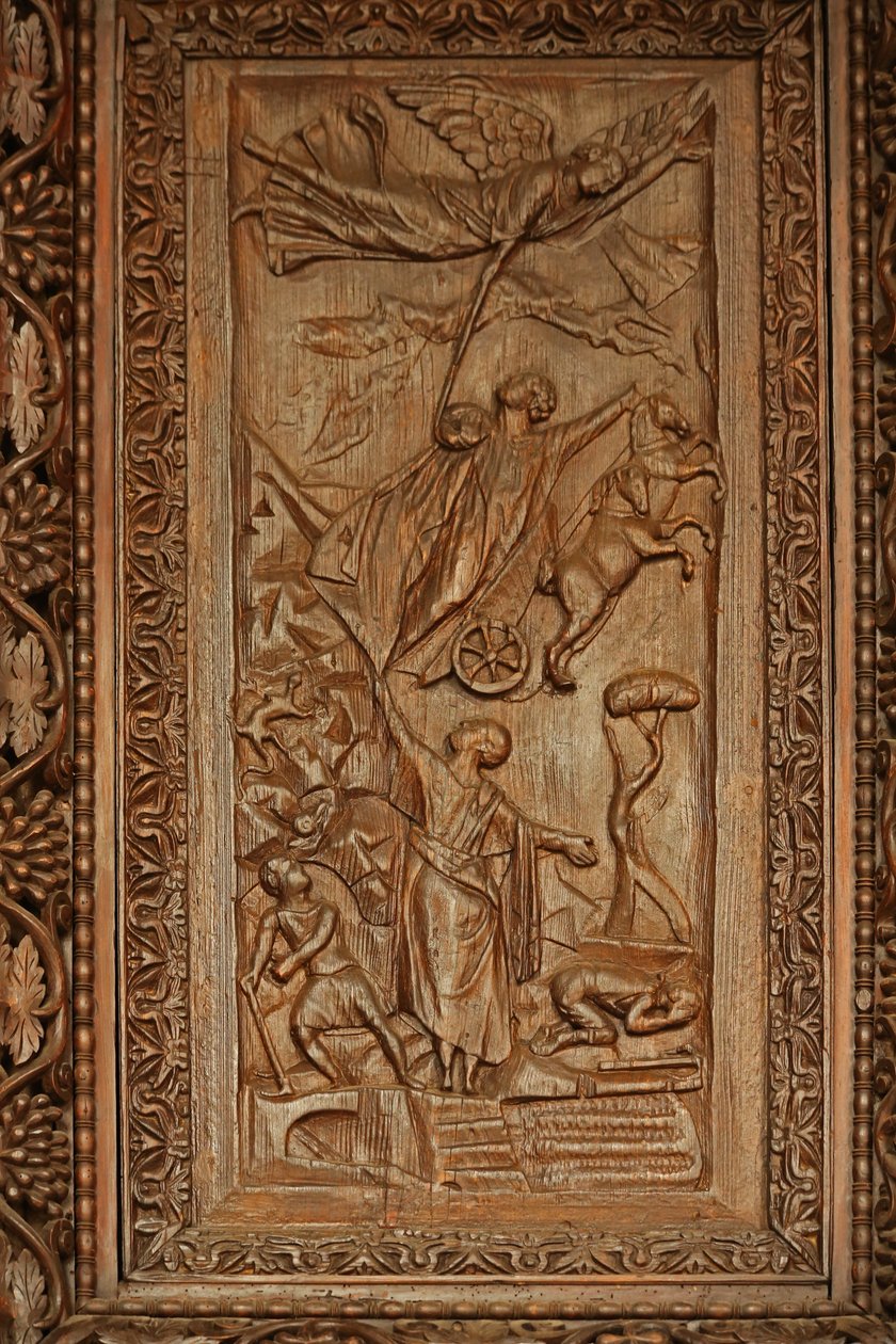 Paneel van 5C deur: de Hemelvaart van Elia door Unknown