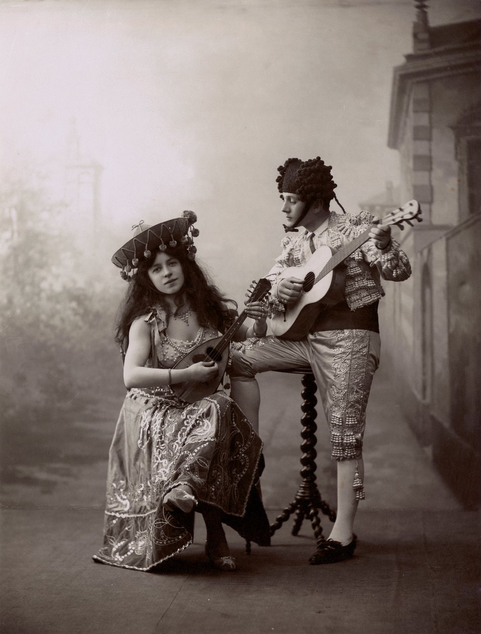 Scène uit de operette Dallago al milione in de Arena Nazionale door Unknown