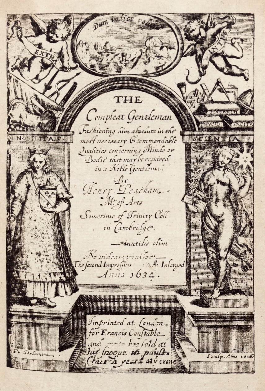 The Compleat Gentleman, door Henry Peacham door Unknown