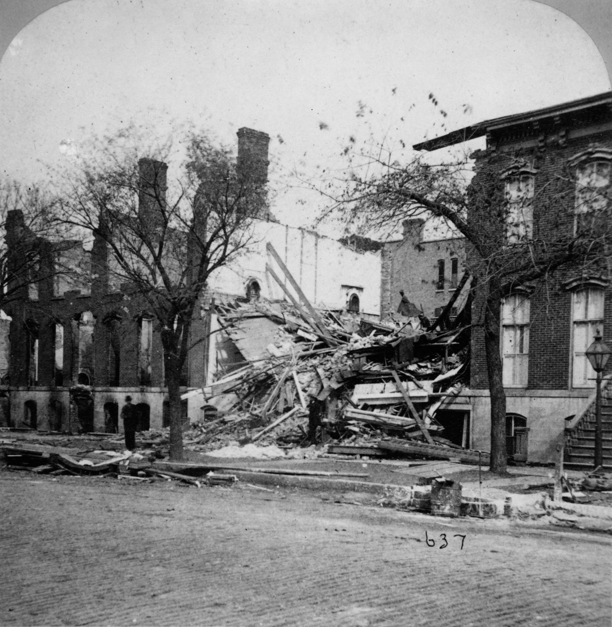 Zuidelijke Grens van de Chicago Brand van 1871, 1871 door American Photographer