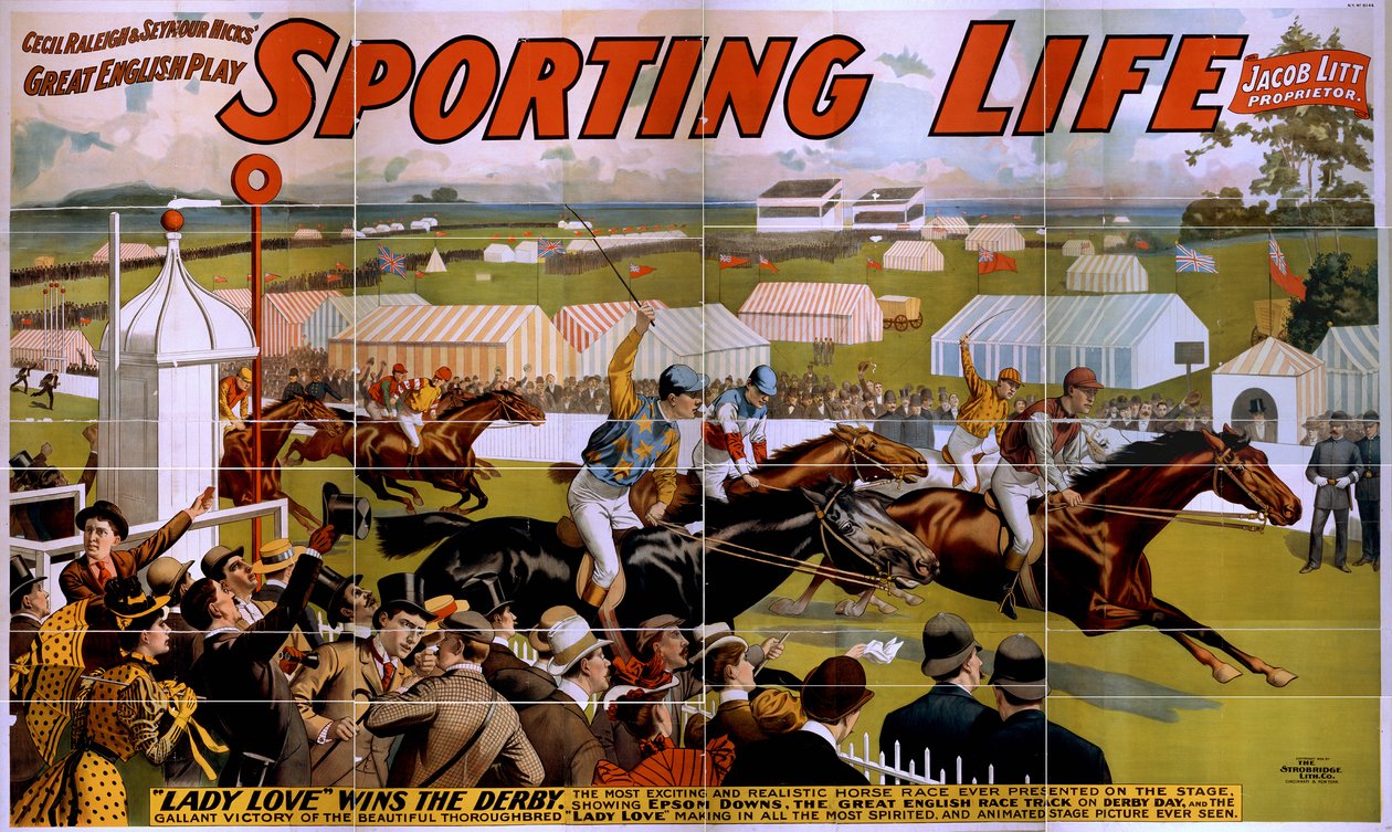 Sporting Life poster, 1898 door American School