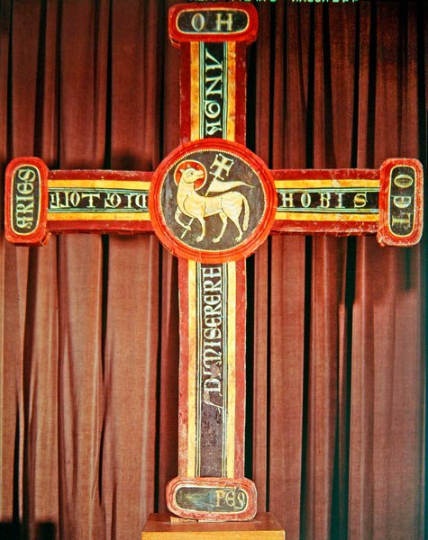 Agnus Dei Kruis uit Bagergue, ca. 1200 door Catalan School