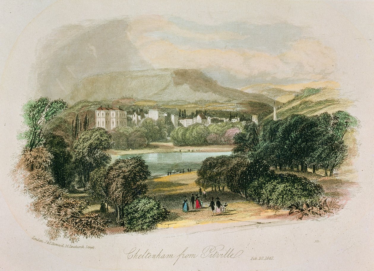 Cheltenham: vanaf Pittville, 1841 door English School
