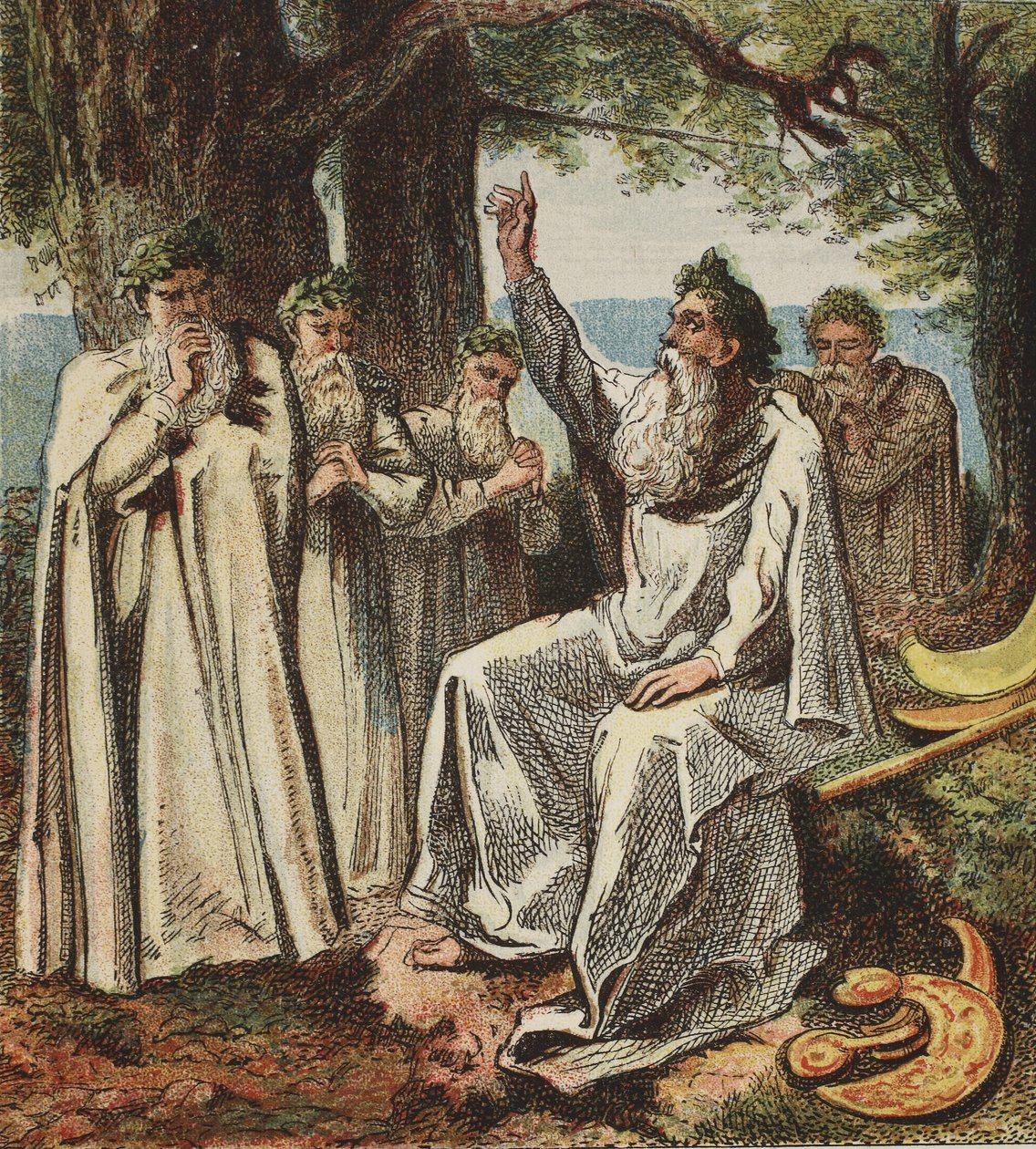 Druïden of Britse priesters door English School