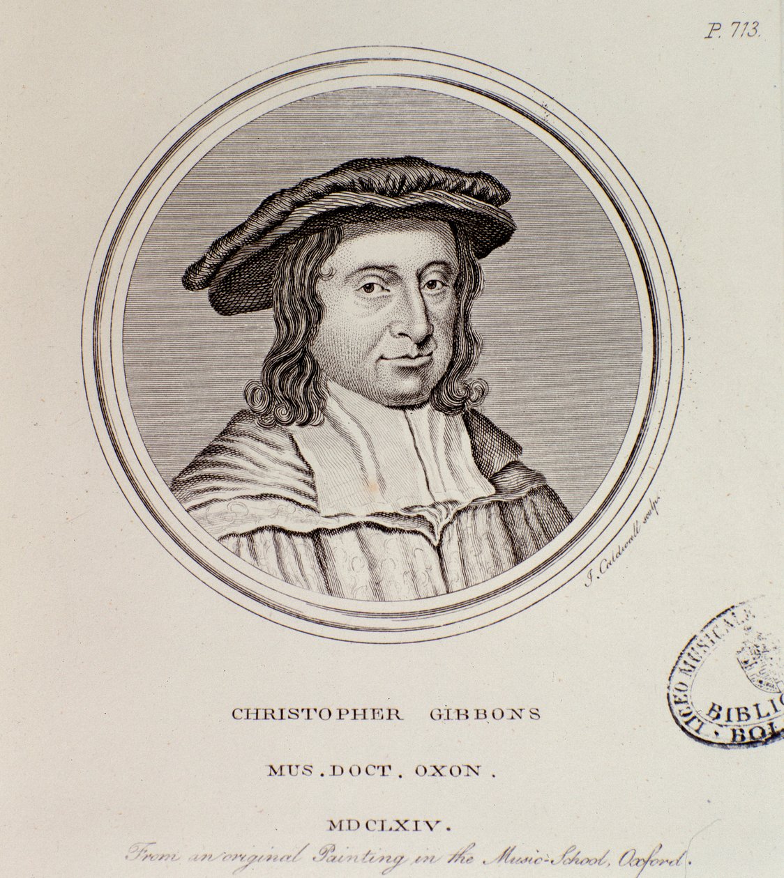 Portret van Christopher Gibbons (1615-1676) door English School
