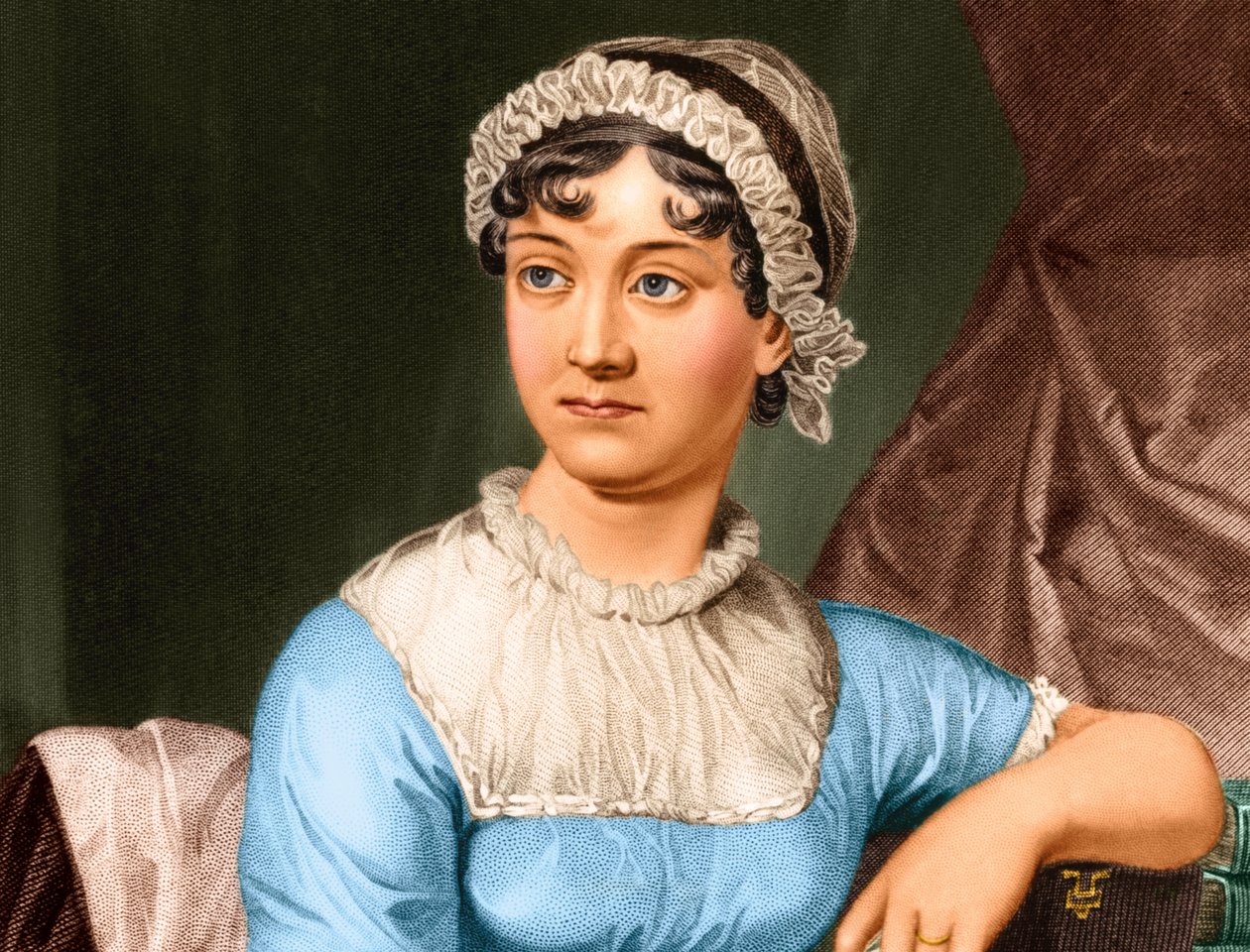 Portret van Jane Austen door English School