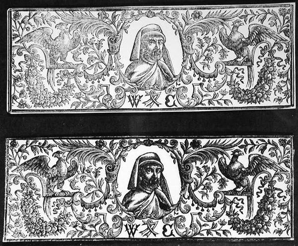 Portret van William Caxton (ca. 1422-91) door English School