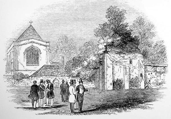 Ruïnes van Wolvesey Kasteel en Paleis, Winchester, 1845 door English School