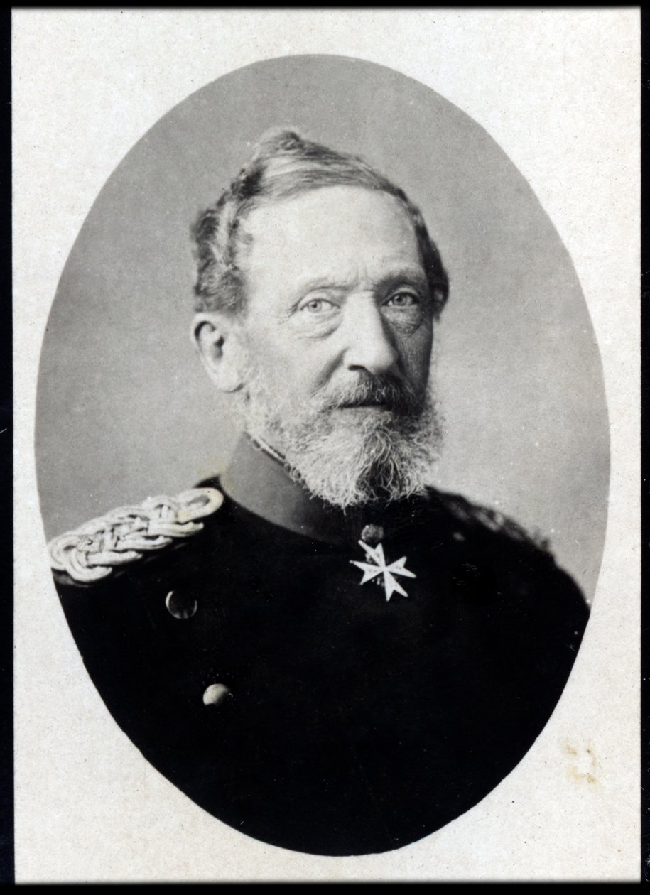 Portret van Leonhard (Leonard) Graf von Blumenthal (1810-1900), Pruisische veldmaarschalk door French Photographer