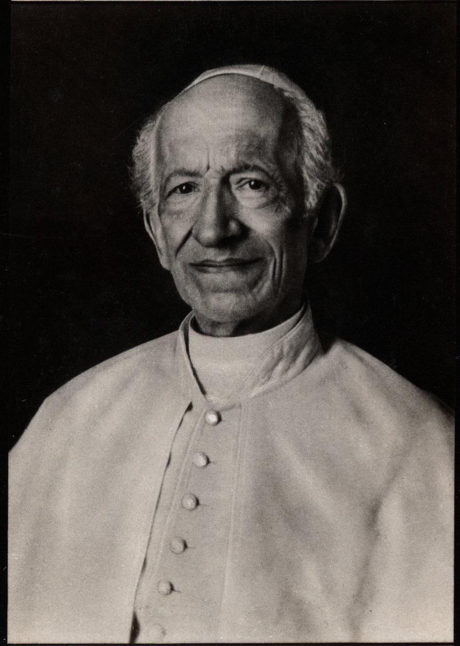 Portret van paus Leo XIII (1810-1903) door French Photographer