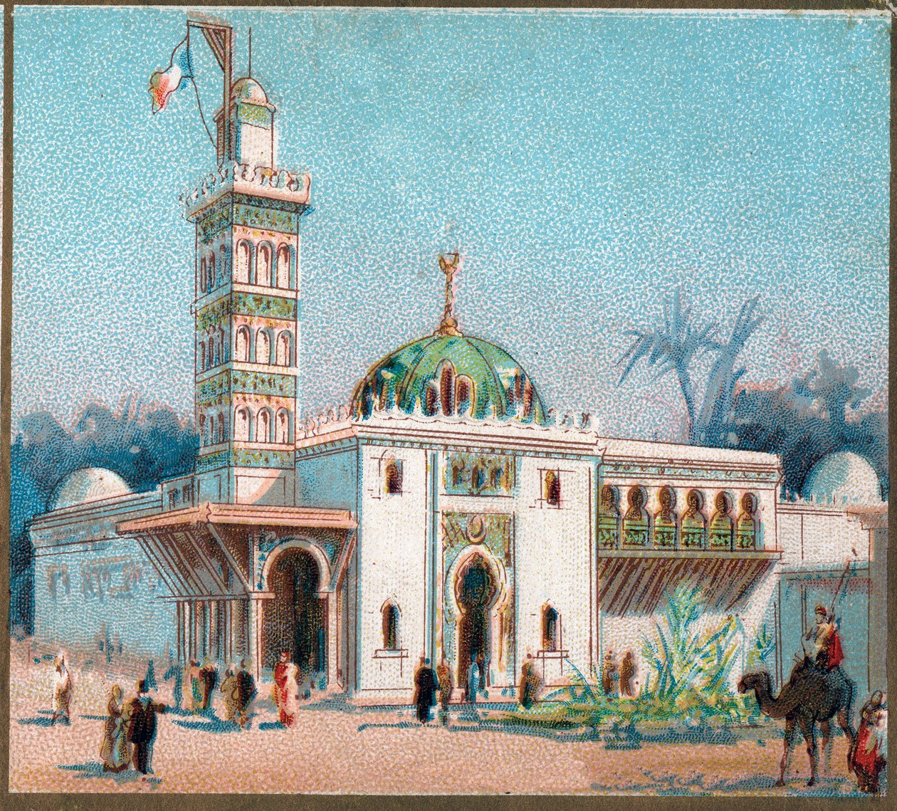 Parijs. Wereldtentoonstelling van 1889: De Arabische Moskee. door French School