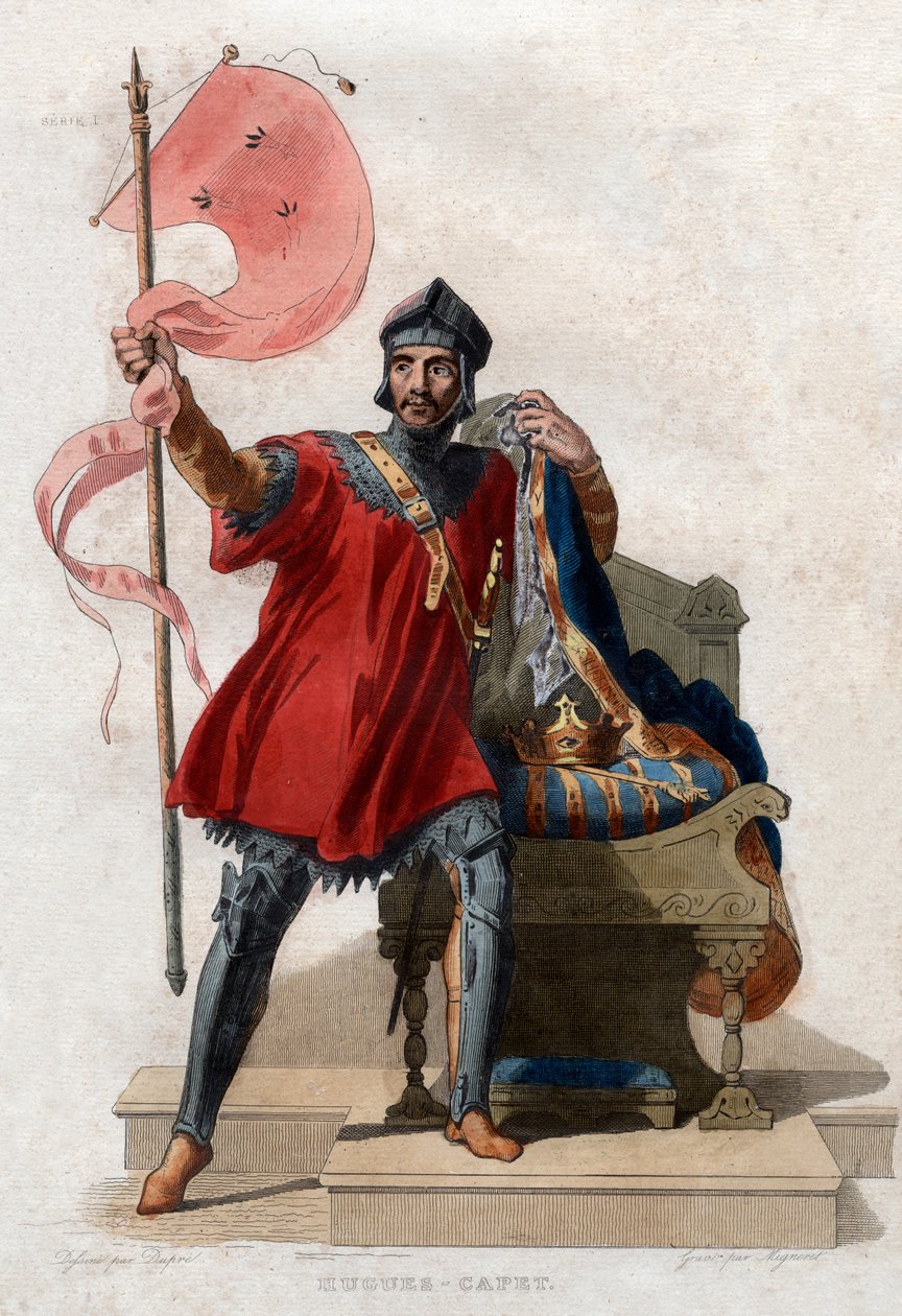 Portret van Hugues Ier Capet (ca.941-996), Koning van Frankrijk. door French School