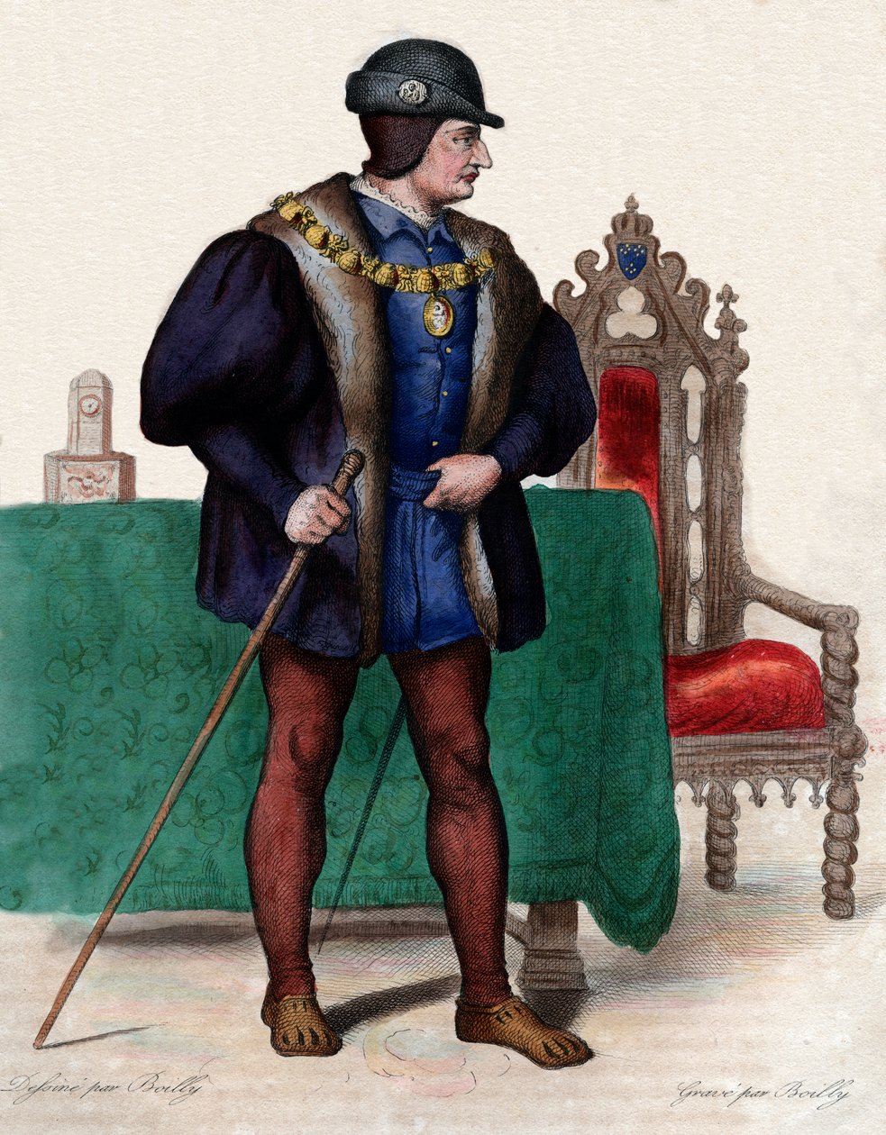 Portret van Lodewijk XI van Frankrijk (1423-1483) door French School