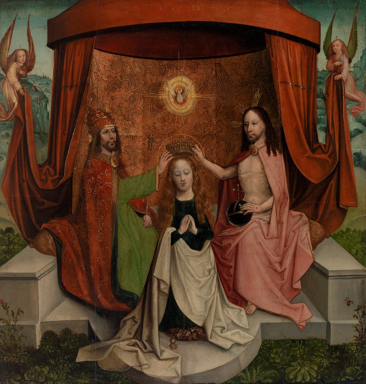 Kroning van de Maagd door Netherlandish School