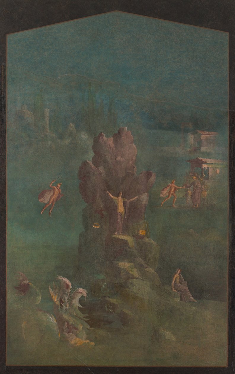 Perseus en Andromeda in landschap, van de keizerlijke villa in Boscotrecase door Roman