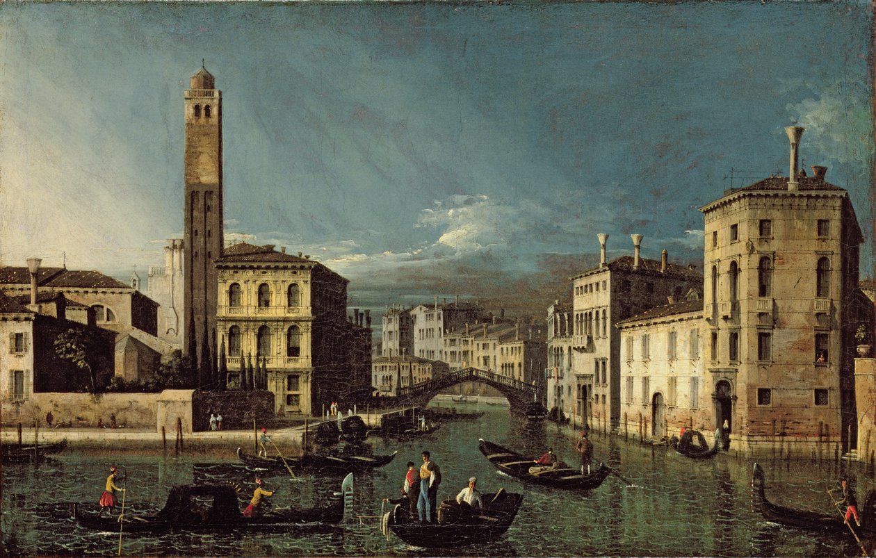 Canal scène, Venetië door Giovanni Antonio Canal
