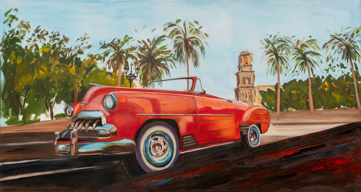Cubaanse auto door H.Opitz