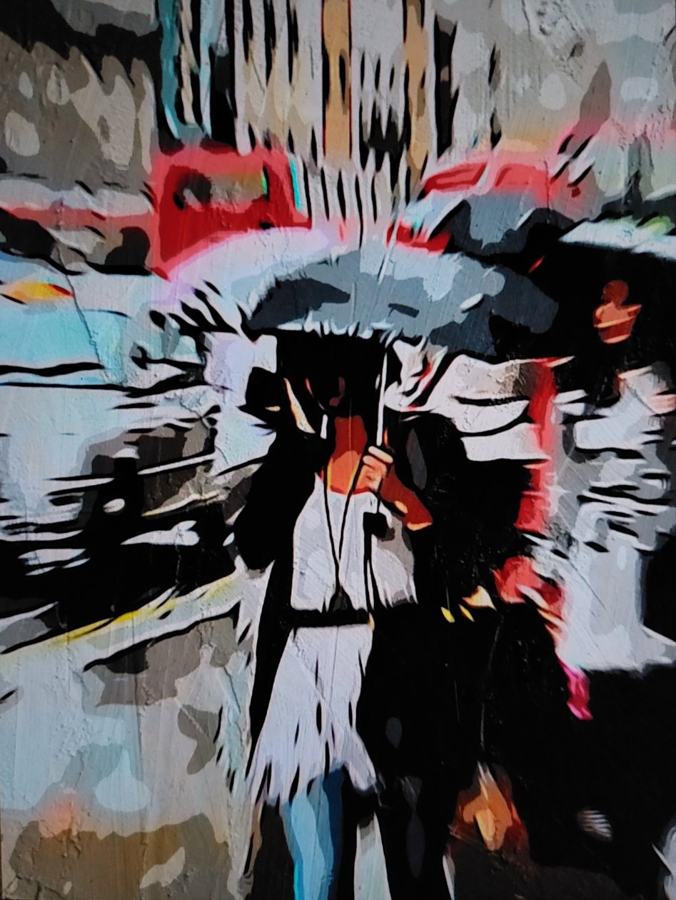 Regen stad door Mavet