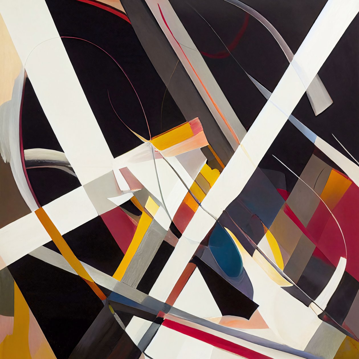 Abstracte kleurenpatten Creatief ontwerp, afdrukken op canvas, moderne muurdecoratie-ideeën door F. Abderrahim