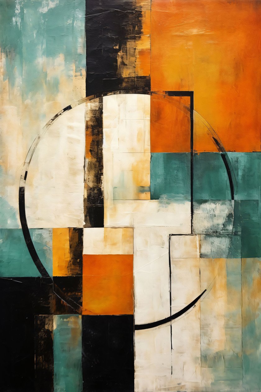 Mathematical Knowledge An Abstract Perspective, verticale canvasprint op aanvraag door F. Abderrahim