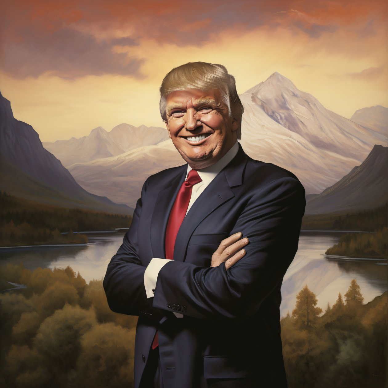 Donald trump portret schilderij, Wall Decor You