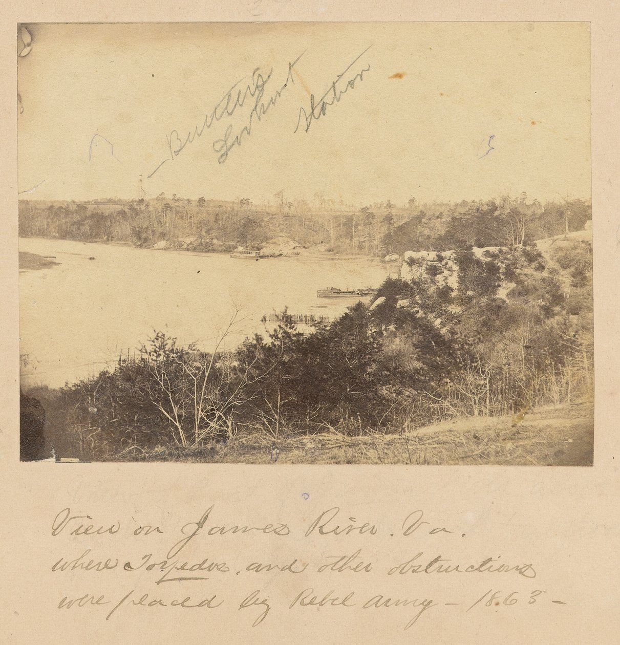 Uitzicht op James River, Virginia door A.J. Russell