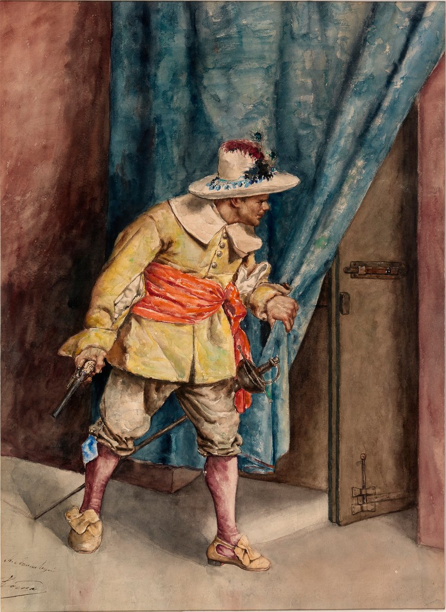 Musketier op wacht door A. Arrunategin