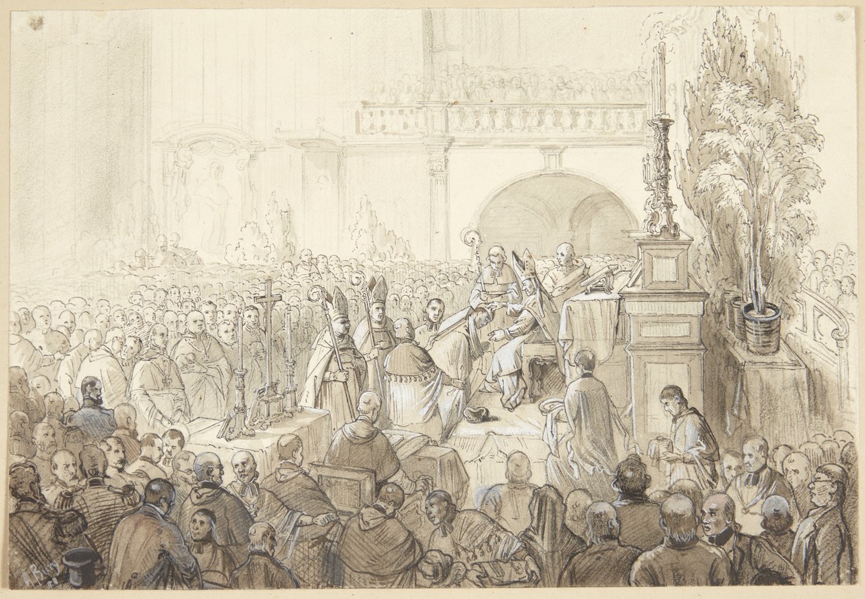 Kerkelijke ceremonie door A. Burg