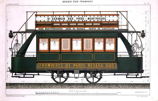 Ontwerp voor een tram door A. Cheneveau