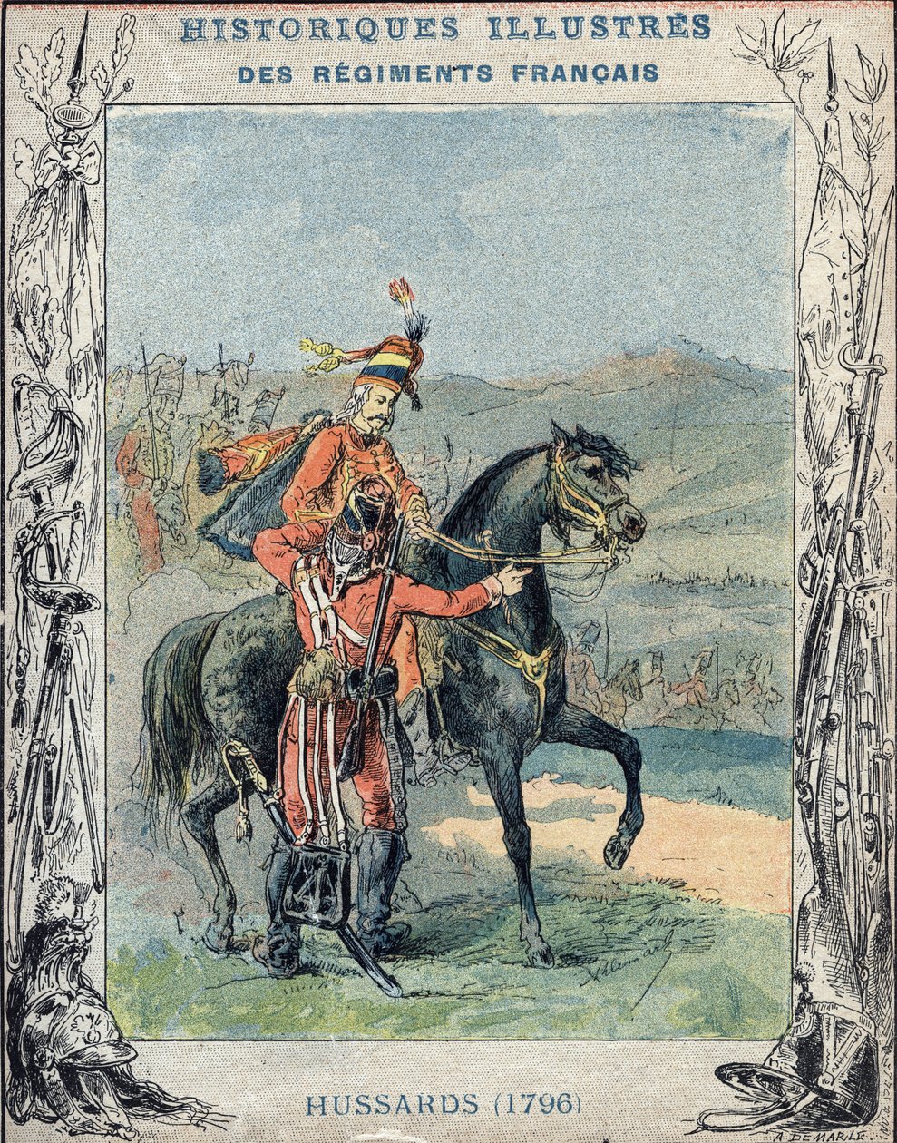 Engelse huzaren door A. Demarle