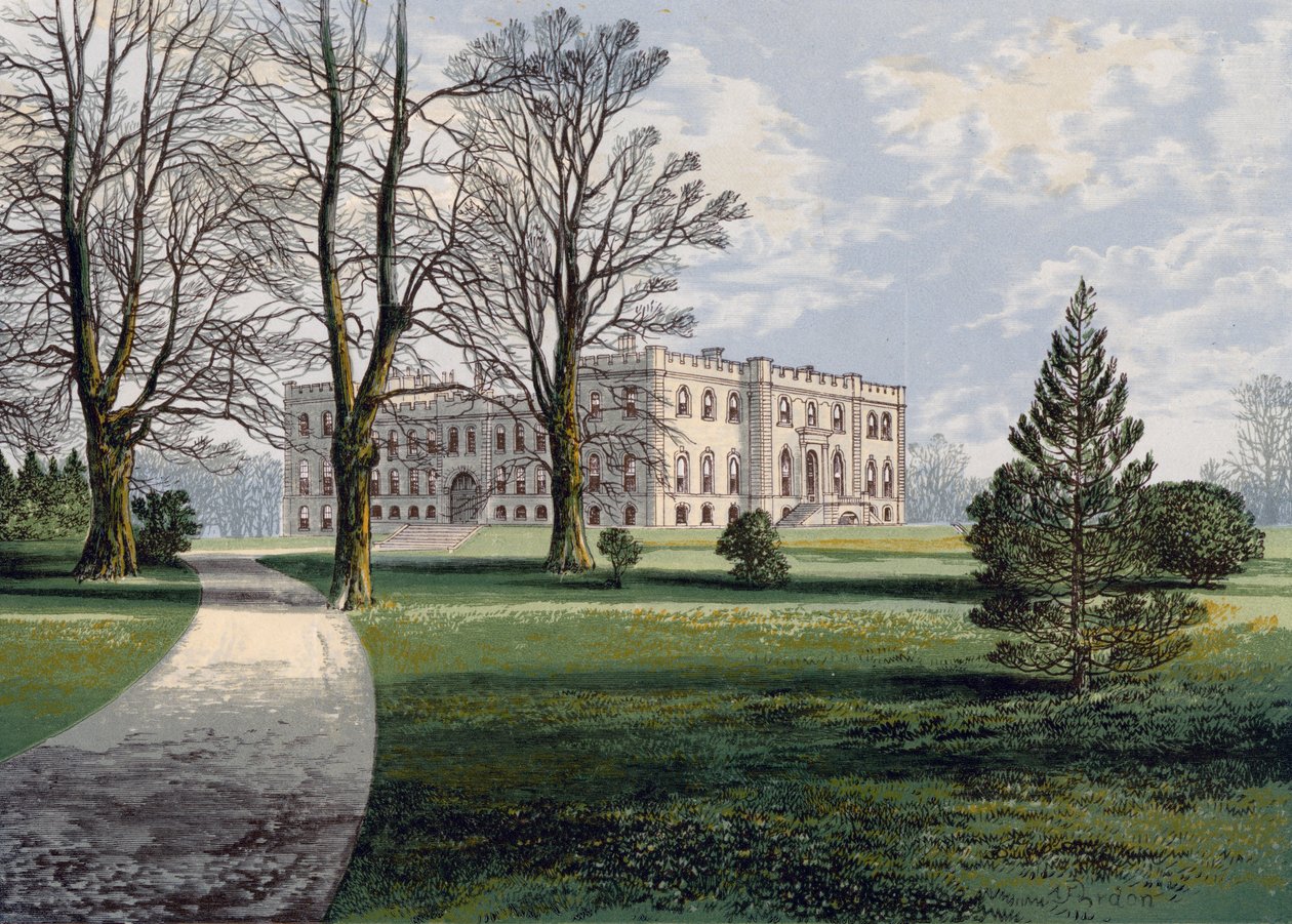Kasteel van Kimbolton, Cambridgeshire, eind 19e eeuw door A F Hydon