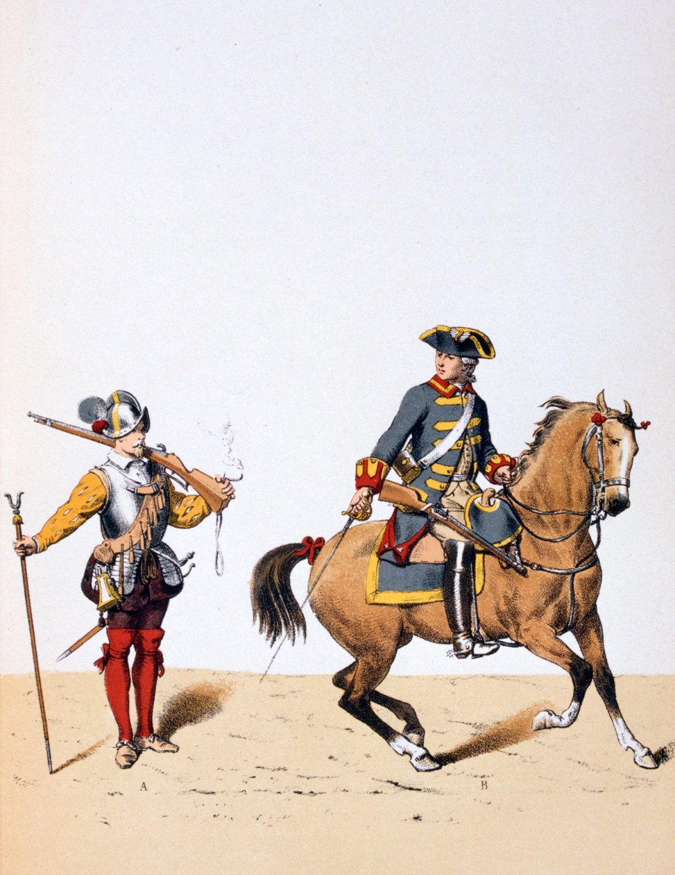 Franse koninklijke troepen, ca. 1750 1887 door A. Lemercier